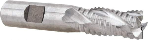 Niagara Cutter - 5/8" Diam, Coarse Pitch, 1-1/4" LOC, 4 Flute Cobalt Roughing Square End Mill - Uncoated, 3-3/8" OAL, 5/8" Shank Diam, Single End, Centercutting, 30° Helix - USA Tool & Supply