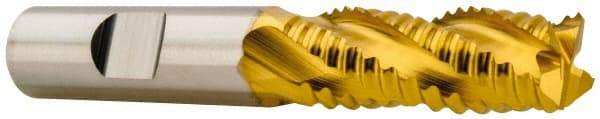 Niagara Cutter - 7/8" Diam, Coarse Pitch, 3-1/2" LOC, 5 Flute Cobalt Roughing Square End Mill - Uncoated, 5-3/4" OAL, 3/4" Shank Diam, Single End, Centercutting, 30° Helix - USA Tool & Supply