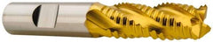 Niagara Cutter - 7/8" Diam, Coarse Pitch, 3-1/2" LOC, 5 Flute Cobalt Roughing Square End Mill - Uncoated, 5-3/4" OAL, 3/4" Shank Diam, Single End, Centercutting, 30° Helix - USA Tool & Supply