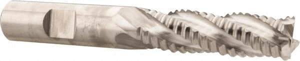 Niagara Cutter - 1/2" Diam, Coarse Pitch, 1-5/8" LOC, 4 Flute Cobalt Roughing Square End Mill - Uncoated, 3-5/8" OAL, 1/2" Shank Diam, Single End, Centercutting, 30° Helix - USA Tool & Supply