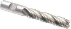 Niagara Cutter - 3/4" Diam, Coarse Pitch, 3" LOC, 4 Flute Cobalt Roughing Square End Mill - Uncoated, 5-1/4" OAL, 3/4" Shank Diam, Single End, Centercutting, 30° Helix - USA Tool & Supply