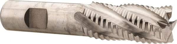 Niagara Cutter - 7/8" Diam, Coarse Pitch, 1-7/8" LOC, 5 Flute Cobalt Roughing Square End Mill - Uncoated, 4-1/8" OAL, 3/4" Shank Diam, Single End, Centercutting, 30° Helix - USA Tool & Supply