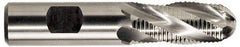 Niagara Cutter - 3/4" Diam, Coarse Pitch, 1-5/8" LOC, 4 Flute Cobalt Roughing Ball End Mill - Uncoated, 3-7/8" OAL, 3/4" Shank Diam, Single End, Centercutting - USA Tool & Supply