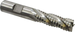 Niagara Cutter - 5/8" Diam, Coarse Pitch, 1-5/8" LOC, 4 Flute Cobalt Roughing Square End Mill - Uncoated, 3-3/4" OAL, 5/8" Shank Diam, Single End, 30° Helix - USA Tool & Supply