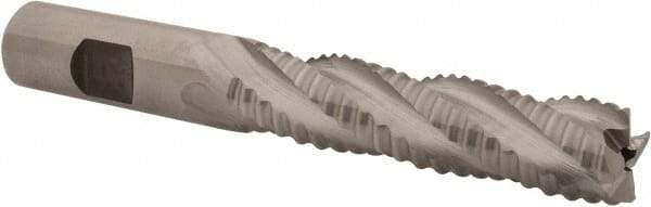 Niagara Cutter - 5/8" Diam, Coarse Pitch, 2-1/2" LOC, 4 Flute Cobalt Roughing Square End Mill - Uncoated, 4-5/8" OAL, 5/8" Shank Diam, Single End, 30° Helix - USA Tool & Supply