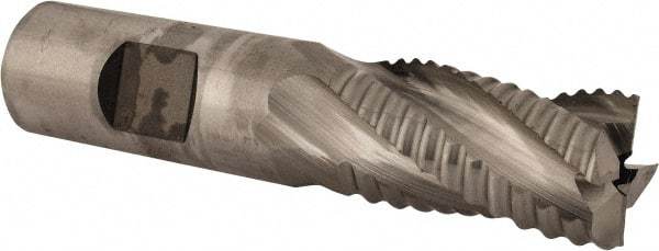 Niagara Cutter - 3/4" Diam, Coarse Pitch, 1-1/4" LOC, 4 Flute Cobalt Roughing Square End Mill - Uncoated, 3-1/2" OAL, 3/4" Shank Diam, Single End, 30° Helix - USA Tool & Supply