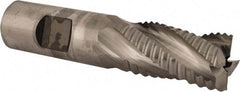 Niagara Cutter - 3/4" Diam, Coarse Pitch, 1-1/4" LOC, 4 Flute Cobalt Roughing Square End Mill - Uncoated, 3-1/2" OAL, 3/4" Shank Diam, Single End, 30° Helix - USA Tool & Supply