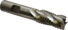 Niagara Cutter - 3/4" Diam, Coarse Pitch, 1-5/8" LOC, 4 Flute Cobalt Roughing Square End Mill - Uncoated, 3-3/4" OAL, 5/8" Shank Diam, Single End, 30° Helix - USA Tool & Supply