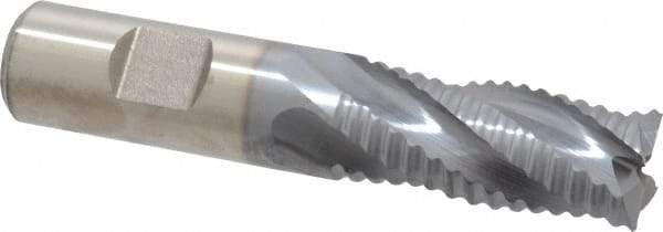 Niagara Cutter - 3/4" Diam, Coarse Pitch, 1-5/8" LOC, 4 Flute Cobalt Roughing Square End Mill - TiCN Finish, 3-7/8" OAL, 3/4" Shank Diam, Single End, 30° Helix - USA Tool & Supply