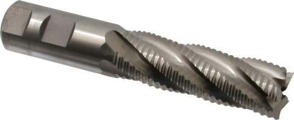 Niagara Cutter - 1" Diam, Coarse Pitch, 3" LOC, 5 Flute Cobalt Roughing Square End Mill - Uncoated, 5-1/2" OAL, 1" Shank Diam, Single End, 30° Helix - USA Tool & Supply