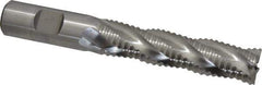 Niagara Cutter - 3/4" Diam, Coarse Pitch, 3" LOC, 4 Flute Cobalt Roughing Square End Mill - Uncoated, 5-1/4" OAL, 3/4" Shank Diam, Single End, 30° Helix - USA Tool & Supply