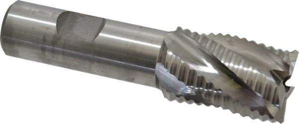Niagara Cutter - 1" Diam, Coarse Pitch, 1-1/2" LOC, 5 Flute Cobalt Roughing Square End Mill - Uncoated, 3-3/4" OAL, 3/4" Shank Diam, Single End, 30° Helix - USA Tool & Supply