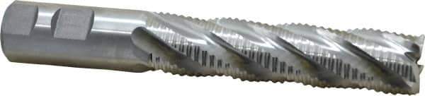 Niagara Cutter - 1" Diam, Coarse Pitch, 4" LOC, 5 Flute Cobalt Roughing Square End Mill - Uncoated, 6-1/2" OAL, 1" Shank Diam, Single End, 30° Helix - USA Tool & Supply