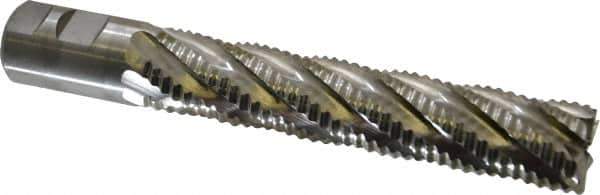 Niagara Cutter - 1-1/4" Diam, Coarse Pitch, 6" LOC, 6 Flute Cobalt Roughing Square End Mill - Uncoated, 8-1/2" OAL, 1-1/4" Shank Diam, Single End, 30° Helix - USA Tool & Supply