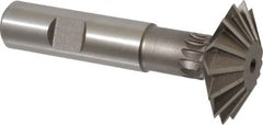 Keo - 1-1/2° 1-1/2" Cut Diam, 1/2" Cut Width, 5/8" Shank, High Speed Steel Double-Angle Cutter - USA Tool & Supply