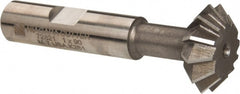 Keo - 1° 1" Cut Diam, 3/8" Cut Width, 1/2" Shank, High Speed Steel Double-Angle Cutter - USA Tool & Supply