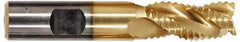 Niagara Cutter - 1" Diam, Coarse Pitch, 1-3/4" LOC, 3 Flute Cobalt Roughing Square End Mill - Uncoated, 4-5/8" OAL, 1" Shank Diam, Single End, Centercutting, 36° Helix - USA Tool & Supply