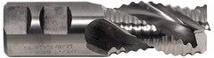 Niagara Cutter - 1" Diam, Coarse Pitch, 1-1/2" LOC, 3 Flute Cobalt Roughing Square End Mill - Uncoated, 3-3/4" OAL, 3/4" Shank Diam, Single End, Centercutting, 36° Helix - USA Tool & Supply
