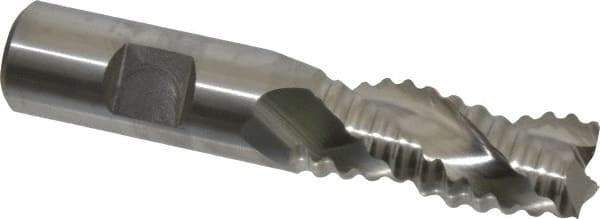 Niagara Cutter - 3/4" Diam, Coarse Pitch, 1-5/8" LOC, 3 Flute Cobalt Roughing Square End Mill - Uncoated, 3-7/8" OAL, 3/4" Shank Diam, Single End, Centercutting, 36° Helix - USA Tool & Supply