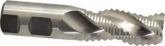 Niagara Cutter - 1" Diam, Coarse Pitch, 2" LOC, 3 Flute Cobalt Roughing Square End Mill - Uncoated, 4-1/2" OAL, 1" Shank Diam, Single End, Centercutting, 36° Helix - USA Tool & Supply
