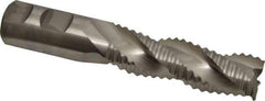 Niagara Cutter - 1" Diam, Coarse Pitch, 3" LOC, 3 Flute Cobalt Roughing Square End Mill - Uncoated, 5-1/2" OAL, 1" Shank Diam, Single End, Centercutting, 36° Helix - USA Tool & Supply