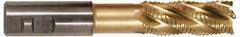 Niagara Cutter - 1" Diam, Coarse Pitch, 2-1/2" LOC, 5 Flute Cobalt Roughing Square End Mill - TiCN Finish, 8-1/2" OAL, 1" Shank Diam, Single End, Extended Reach, Centercutting, 30° Helix - USA Tool & Supply