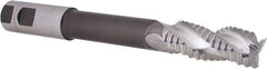 Niagara Cutter - 1" Diam, Coarse Pitch, 2-1/2" LOC, 3 Flute Cobalt Roughing Square End Mill - Uncoated, 8-1/2" OAL, 1" Shank Diam, Single End, Extended Reach, Centercutting, 36° Helix - USA Tool & Supply