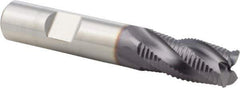 Niagara Cutter - 1/2" Diam, Fine Pitch, 1" LOC, 4 Flute Cobalt Roughing Square End Mill - TiAlN Finish, 3" OAL, 1/2" Shank Diam, Single End, 30° Helix - USA Tool & Supply
