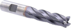 Niagara Cutter - 5/8" Diam, Fine Pitch, 2-1/8" LOC, 4 Flute Cobalt Roughing Square End Mill - TiAlN Finish, 4-1/4" OAL, 5/8" Shank Diam, Single End, 30° Helix - USA Tool & Supply