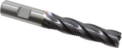 Niagara Cutter - 5/8" Diam, Fine Pitch, 2-1/2" LOC, 4 Flute Cobalt Roughing Square End Mill - TiAlN Finish, 4-5/8" OAL, 5/8" Shank Diam, Single End, 30° Helix - USA Tool & Supply