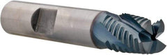 Niagara Cutter - 3/4" Diam, Fine Pitch, 3/4" LOC, 4 Flute Cobalt Roughing Square End Mill - TiAlN Finish, 3" OAL, 3/4" Shank Diam, Single End, 30° Helix - USA Tool & Supply