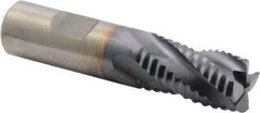 Niagara Cutter - 3/4" Diam, Fine Pitch, 1-1/4" LOC, 4 Flute Cobalt Roughing Square End Mill - TiAlN Finish, 3-1/2" OAL, 3/4" Shank Diam, Single End, 30° Helix - USA Tool & Supply