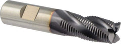 Niagara Cutter - 3/4" Diam, Fine Pitch, 1-1/2" LOC, 4 Flute Cobalt Roughing Square End Mill - TiAlN Finish, 3-3/4" OAL, 3/4" Shank Diam, Single End, 30° Helix - USA Tool & Supply