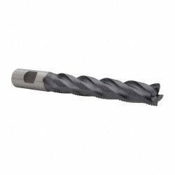 Niagara Cutter - 3/4" Diam, Fine Pitch, 4-1/8" LOC, 4 Flute Cobalt Roughing Square End Mill - TiAlN Finish, 6-3/8" OAL, 3/4" Shank Diam, Single End, 30° Helix - USA Tool & Supply