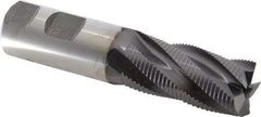Niagara Cutter - 1" Diam, Fine Pitch, 2" LOC, 5 Flute Cobalt Roughing Square End Mill - TiAlN Finish, 4-1/2" OAL, 1" Shank Diam, Single End, 30° Helix - USA Tool & Supply
