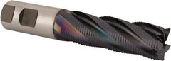 Niagara Cutter - 1" Diam, Fine Pitch, 3" LOC, 5 Flute Cobalt Roughing Square End Mill - TiAlN Finish, 5-1/2" OAL, 1" Shank Diam, Single End, 30° Helix - USA Tool & Supply