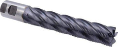 Niagara Cutter - 1-1/4" Diam, Fine Pitch, 6" LOC, 6 Flute Cobalt Roughing Square End Mill - TiAlN Finish, 8-1/2" OAL, 1-1/4" Shank Diam, Single End, 30° Helix - USA Tool & Supply