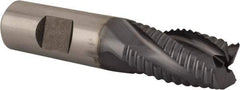 Niagara Cutter - 3/4" Diam, Coarse Pitch, 1-1/4" LOC, 4 Flute Cobalt Roughing Square End Mill - TiCN Finish, 3-1/2" OAL, 3/4" Shank Diam, Single End, 30° Helix - USA Tool & Supply