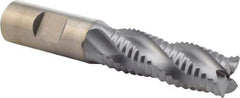 Niagara Cutter - 3/4" Diam, Coarse Pitch, 2" LOC, 4 Flute Cobalt Roughing Square End Mill - TiCN Finish, 4-1/4" OAL, 3/4" Shank Diam, Single End, 30° Helix - USA Tool & Supply