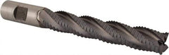 Niagara Cutter - 3/4" Diam, Coarse Pitch, 4-1/8" LOC, 4 Flute Cobalt Roughing Square End Mill - TiCN Finish, 6-3/8" OAL, 3/4" Shank Diam, Single End, 30° Helix - USA Tool & Supply