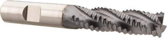 Niagara Cutter - 1/2" Diam, Coarse Pitch, 1-5/8" LOC, 4 Flute Cobalt Roughing Square End Mill - TiCN Finish, 3-5/8" OAL, 1/2" Shank Diam, Single End, Centercutting, 30° Helix - USA Tool & Supply