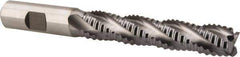 Niagara Cutter - 5/8" Diam, Coarse Pitch, 3-1/8" LOC, 4 Flute Cobalt Roughing Square End Mill - TiCN Finish, 5-1/4" OAL, 5/8" Shank Diam, Single End, Centercutting, 30° Helix - USA Tool & Supply