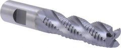 Niagara Cutter - 3/4" Diam, Coarse Pitch, 2-1/2" LOC, 4 Flute Cobalt Roughing Square End Mill - TiCN Finish, 4-3/4" OAL, 3/4" Shank Diam, Single End, Centercutting, 30° Helix - USA Tool & Supply