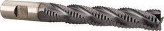 Niagara Cutter - 3/4" Diam, Coarse Pitch, 4-1/8" LOC, 4 Flute Cobalt Roughing Square End Mill - TiCN Finish, 6-3/8" OAL, 3/4" Shank Diam, Single End, Centercutting, 30° Helix - USA Tool & Supply