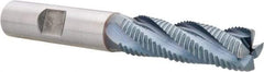 Niagara Cutter - 1/2" Diam, Fine Pitch, 1-5/8" LOC, 4 Flute Cobalt Roughing Square End Mill - TiCN Finish, 3-5/8" OAL, 1/2" Shank Diam, Single End, 30° Helix - USA Tool & Supply