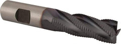 Niagara Cutter - 3/4" Diam, Fine Pitch, 2" LOC, 4 Flute Cobalt Roughing Square End Mill - TiCN Finish, 4-1/4" OAL, 3/4" Shank Diam, Single End, 30° Helix - USA Tool & Supply