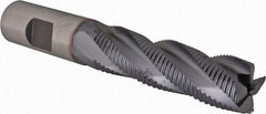 Niagara Cutter - 3/4" Diam, Fine Pitch, 2-1/2" LOC, 4 Flute Cobalt Roughing Square End Mill - TiCN Finish, 4-3/4" OAL, 3/4" Shank Diam, Single End, 30° Helix - USA Tool & Supply
