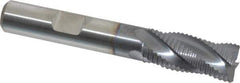 Niagara Cutter - 7/16" Diam, Fine Pitch, 1" LOC, 4 Flute Cobalt Roughing Square End Mill - TiCN Finish, 2-11/16" OAL, 3/8" Shank Diam, Single End, 30° Helix - USA Tool & Supply