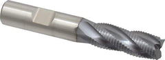 Niagara Cutter - 1/2" Diam, Fine Pitch, 1-1/4" LOC, 4 Flute Cobalt Roughing Square End Mill - TiCN Finish, 3-1/4" OAL, 1/2" Shank Diam, Single End, 30° Helix - USA Tool & Supply