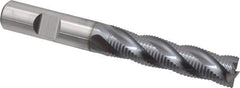 Niagara Cutter - 1/2" Diam, Fine Pitch, 2" LOC, 4 Flute Cobalt Roughing Square End Mill - TiCN Finish, 4" OAL, 1/2" Shank Diam, Single End, 30° Helix - USA Tool & Supply